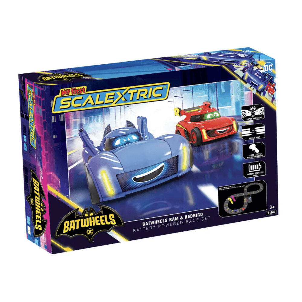 My First Scalextric Batwheels Batman vs Robin Battery Powered Race Set - Beanie Games