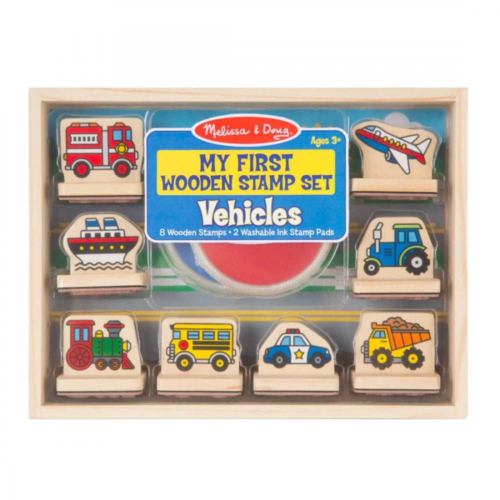 My First Wooden Stamp Set - Vehicles - Beanie Games