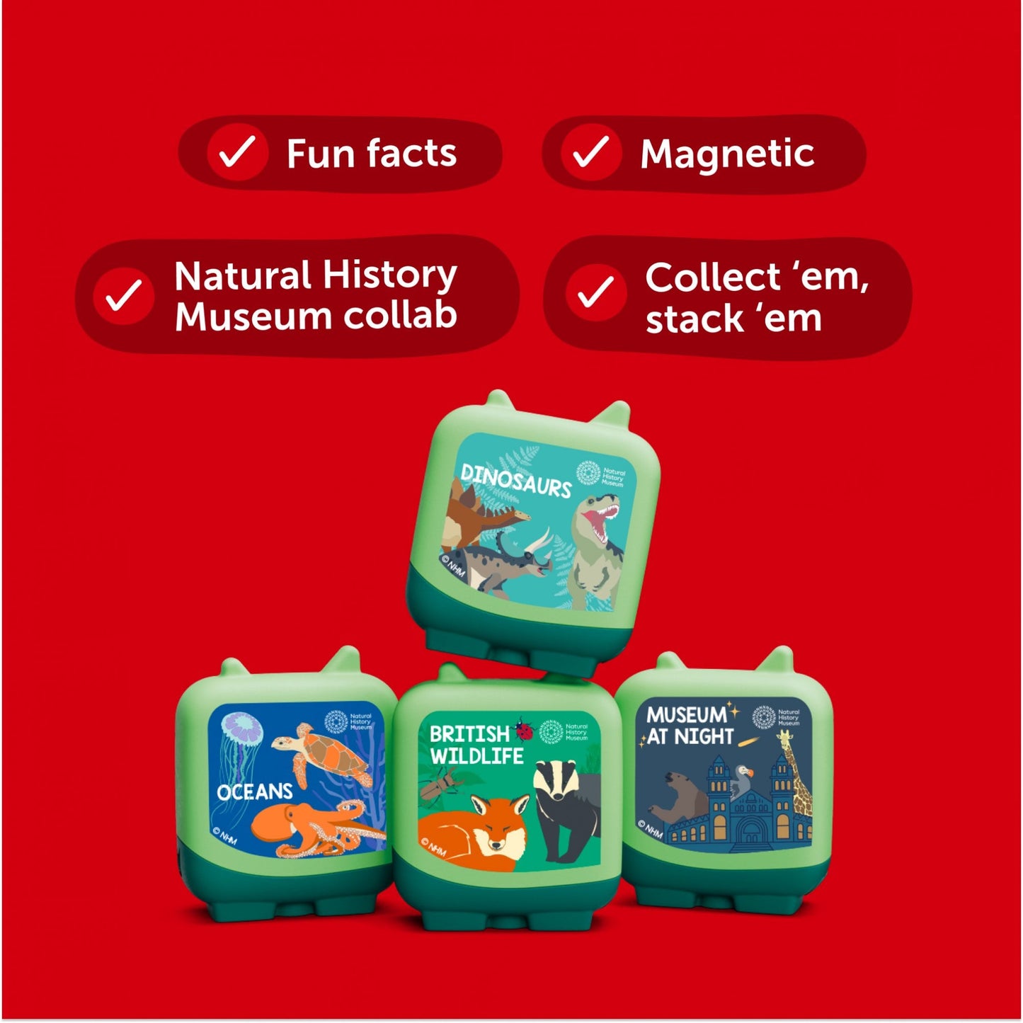 Natural History Museum Discovery Crew (Set of 4 Clever Pocket Tonies) - Beanie Games