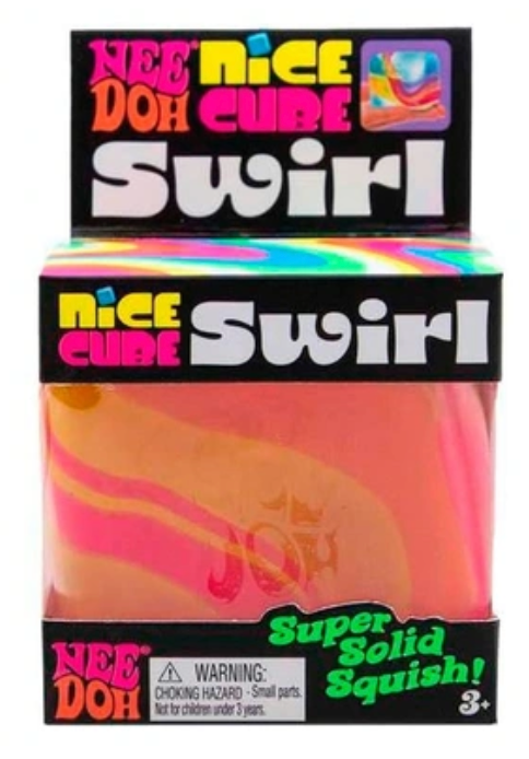 NeeDoh Nice Cube Swirl Squishy Fidget Toy - Beanie Games