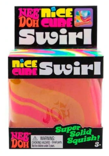 NeeDoh Nice Cube Swirl Squishy Fidget Toy - Beanie Games