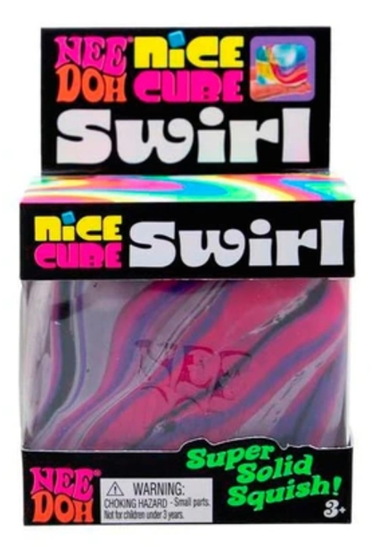 NeeDoh Nice Cube Swirl Squishy Fidget Toy - Beanie Games