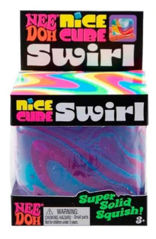 NeeDoh Nice Cube Swirl Squishy Fidget Toy - Beanie Games