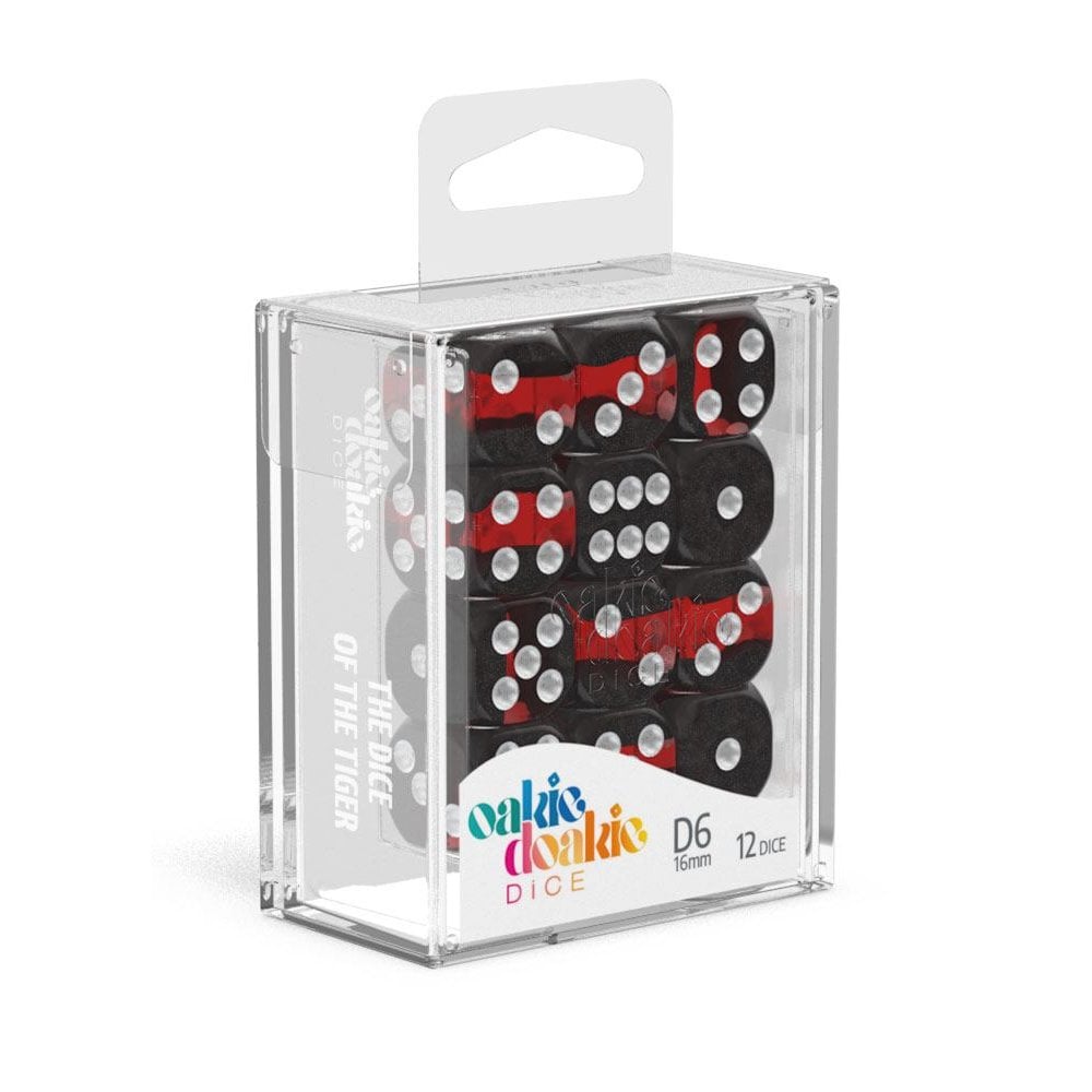 Oakie Doakie Dice D6 Dice 16 mm Enclave - Ruby (12) - Beanie Games