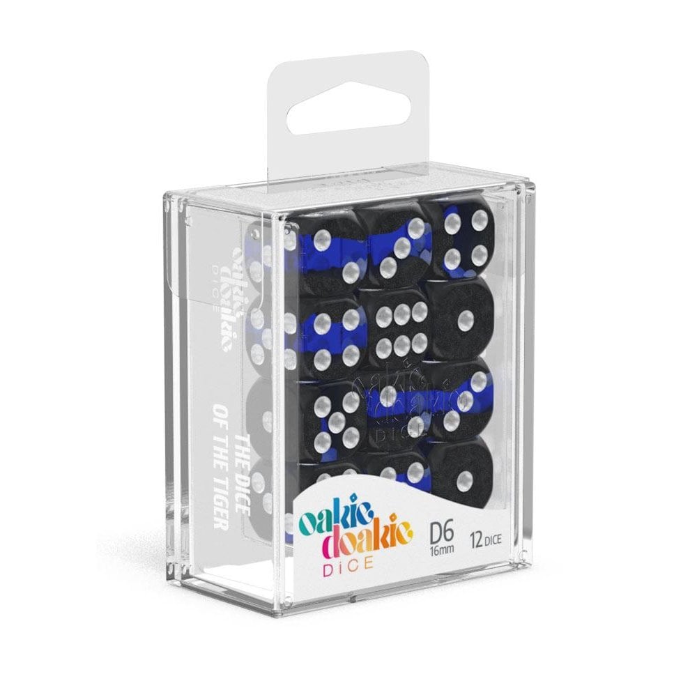 Oakie Doakie Dice D6 Dice 16 mm Enclave - Sapphire (12) - Beanie Games