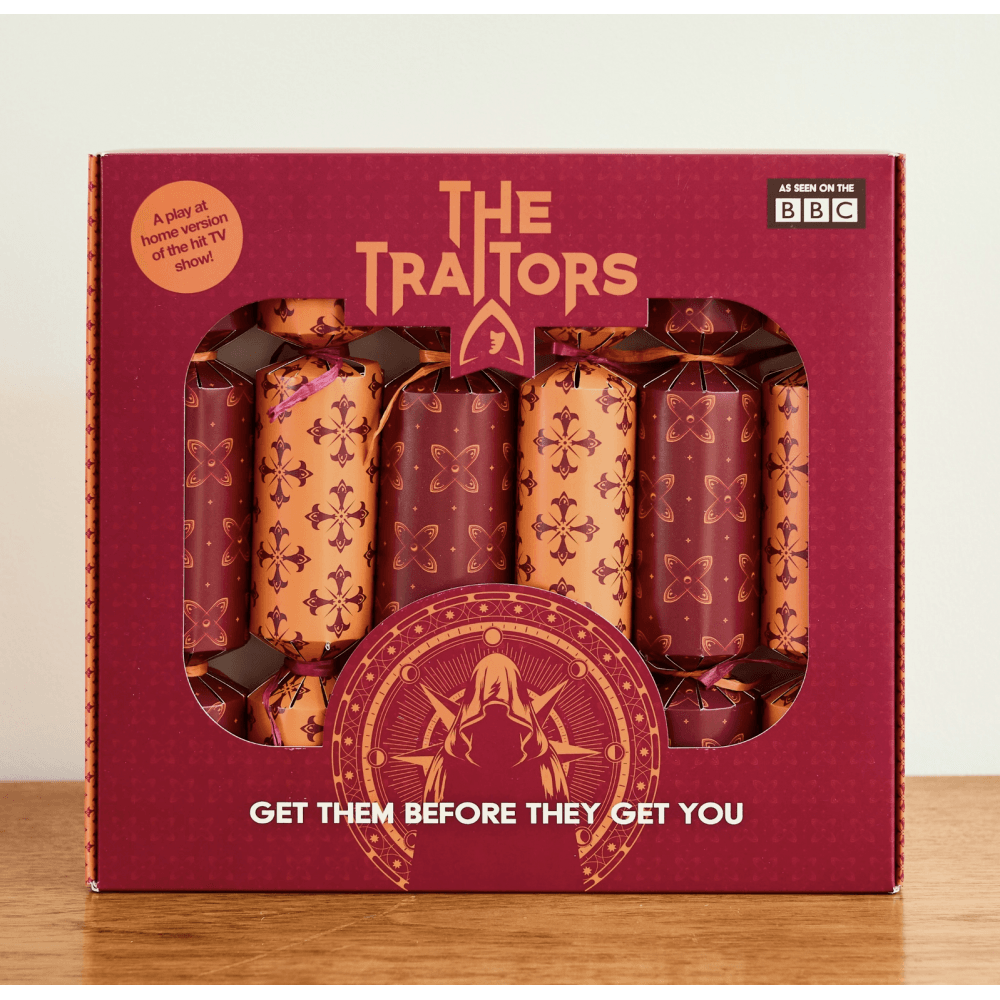 Offical The Traitors Christmas Crackers - Set of 6 - Beanie Games