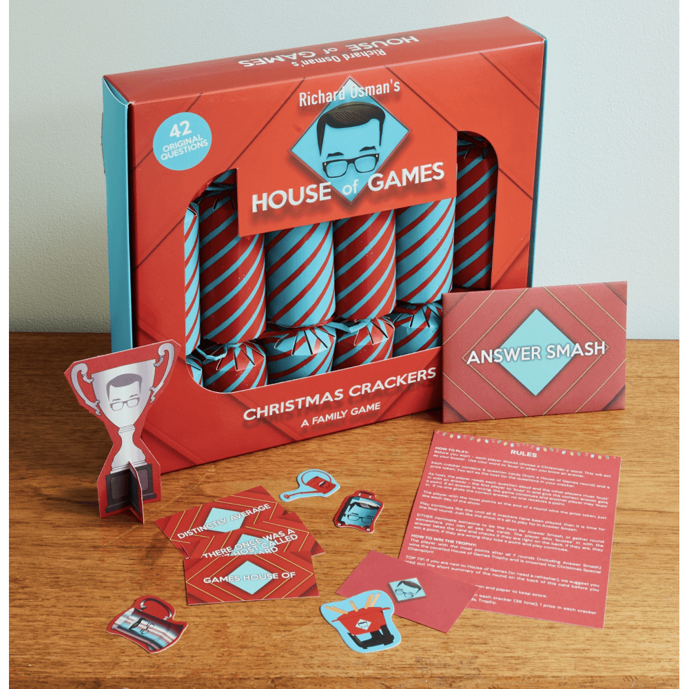 Official House of Games Christmas Crackers - Set of 6 - Beanie Games