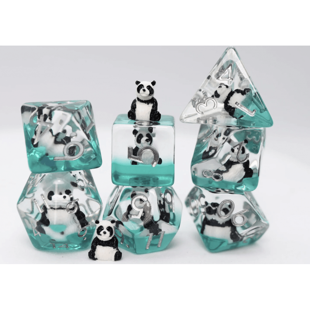 Panda on Water RPG Dice Set - Beanie Games