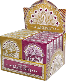 Peacock Large Print Playing Cards - Beanie Games