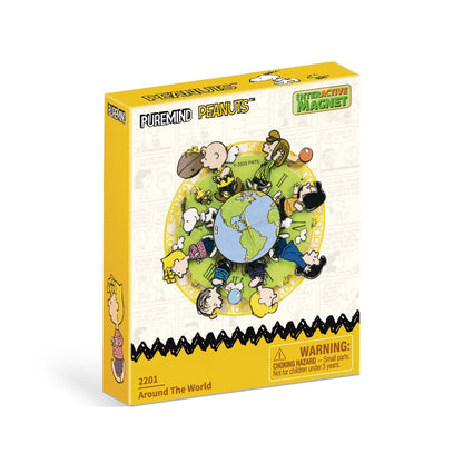 Peanuts™ Magnetic Around the World Wooden Clock - Beanie Games