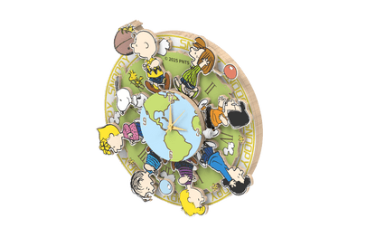 Peanuts™ Magnetic Around the World Wooden Clock - Beanie Games