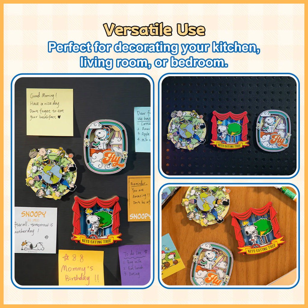 Peanuts™ Magnetic Around the World Wooden Clock - Beanie Games