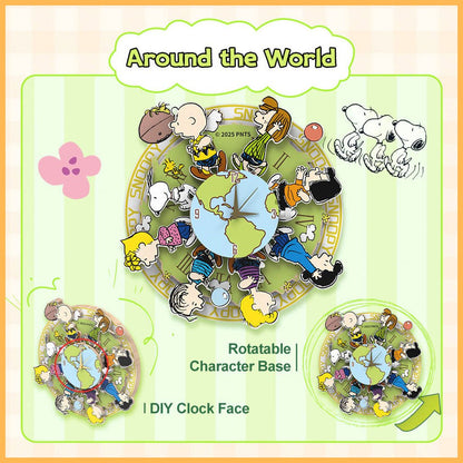 Peanuts™ Magnetic Around the World Wooden Clock - Beanie Games