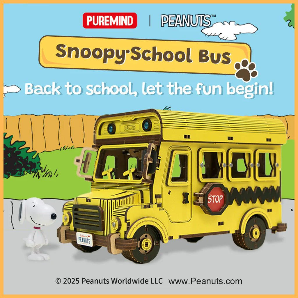 Peanuts™ Snoopy Yellow School Bus - Beanie Games