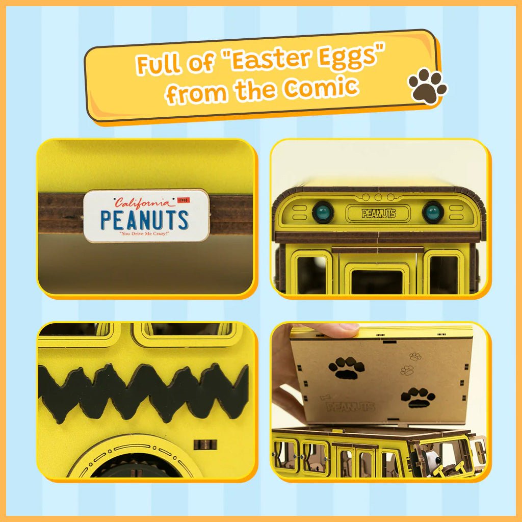 Peanuts™ Snoopy Yellow School Bus - Beanie Games