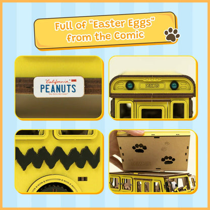 Peanuts™ Snoopy Yellow School Bus - Beanie Games