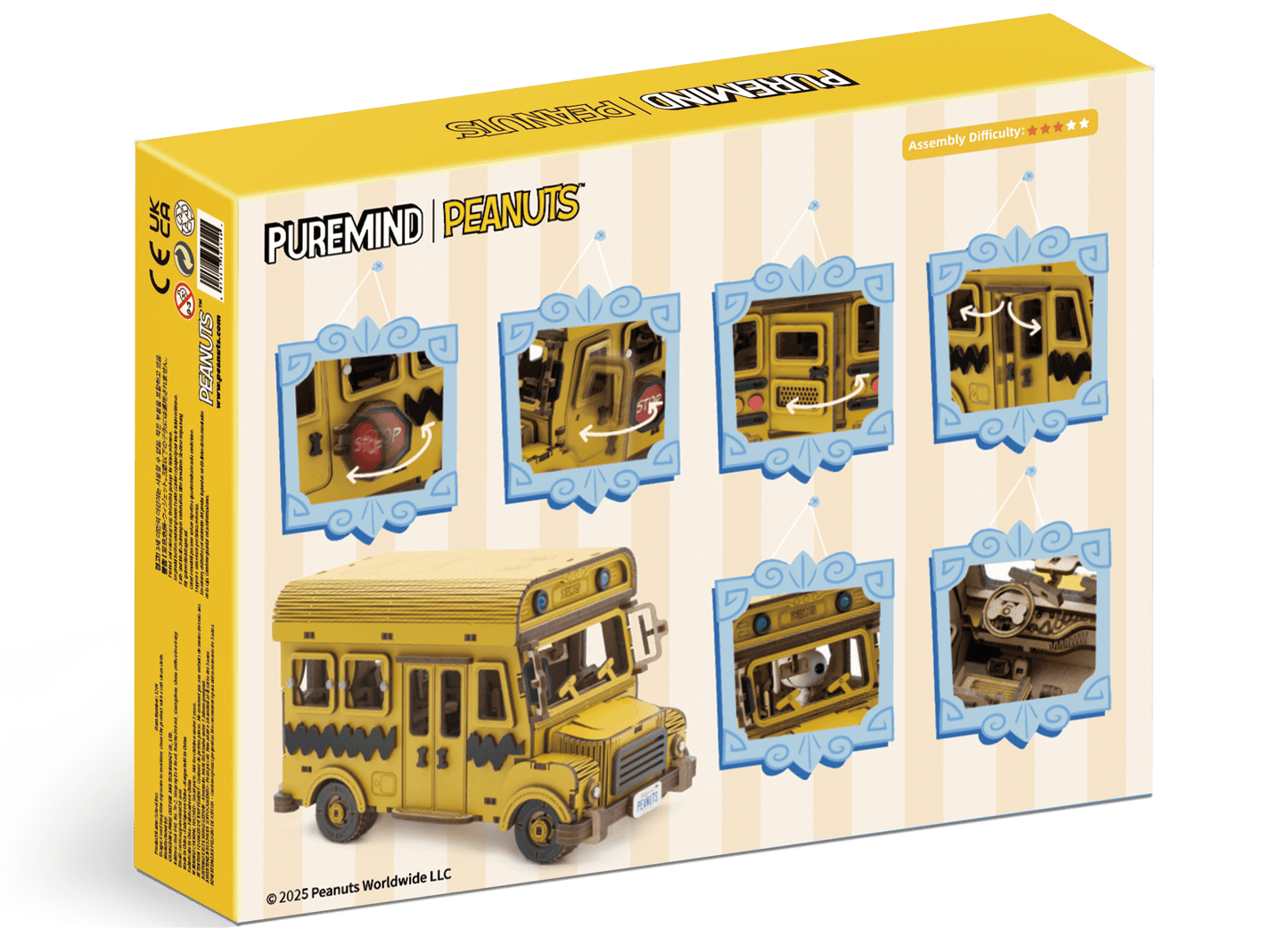 Peanuts™ Snoopy Yellow School Bus - Beanie Games