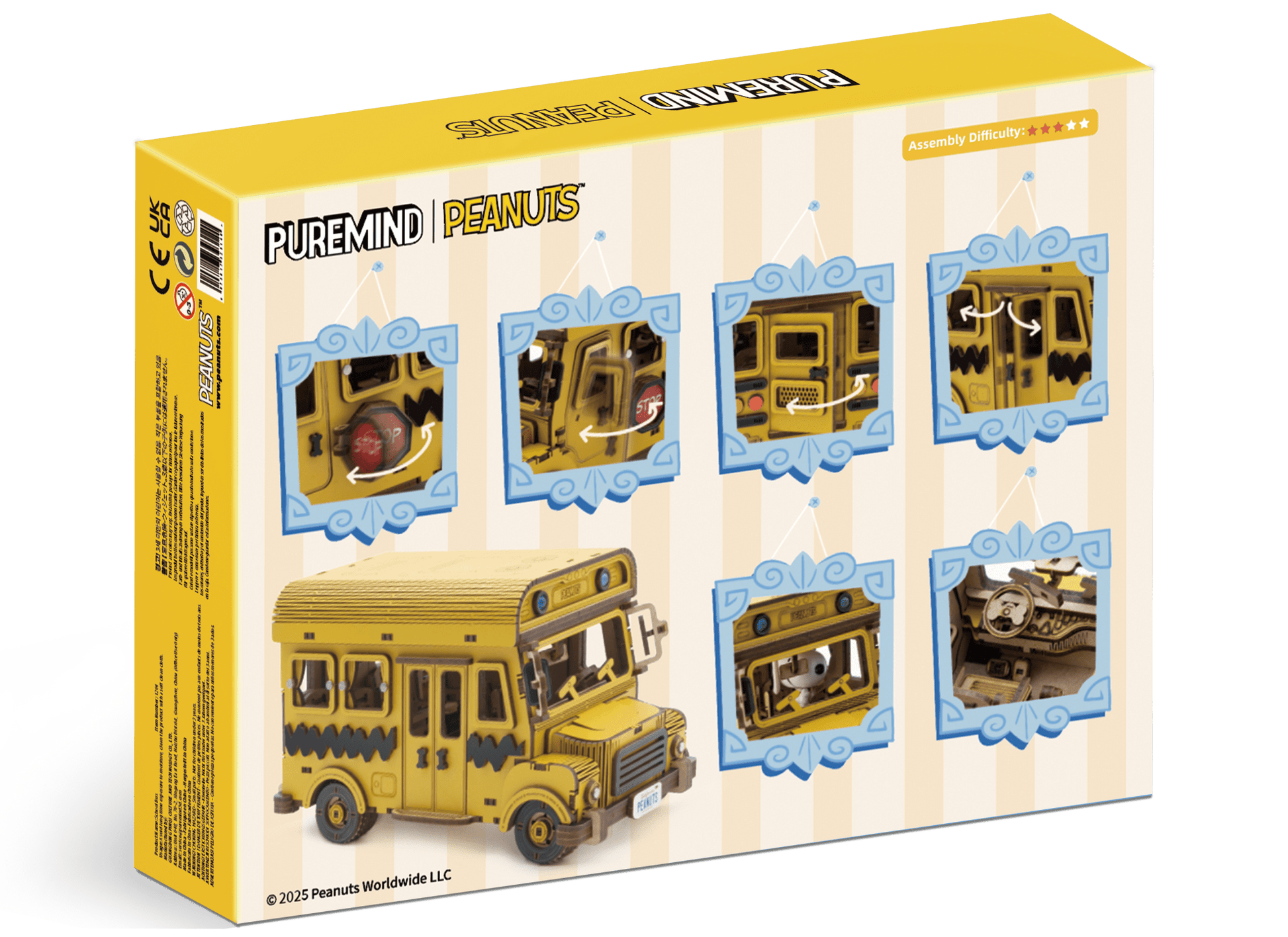 Peanuts™ Snoopy Yellow School Bus - Beanie Games