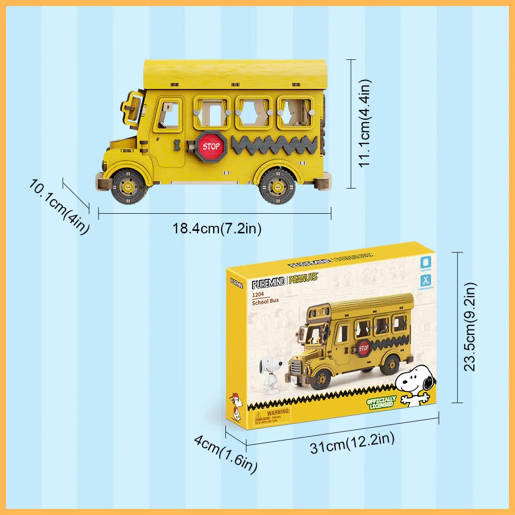 Peanuts™ Snoopy Yellow School Bus - Beanie Games