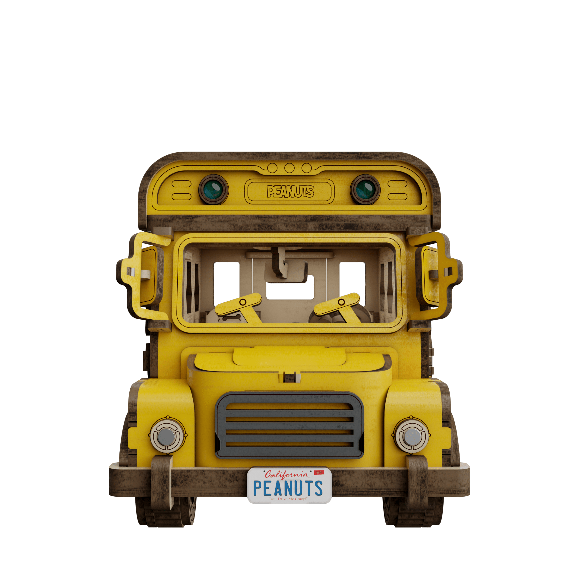 Peanuts™ Snoopy Yellow School Bus - Beanie Games