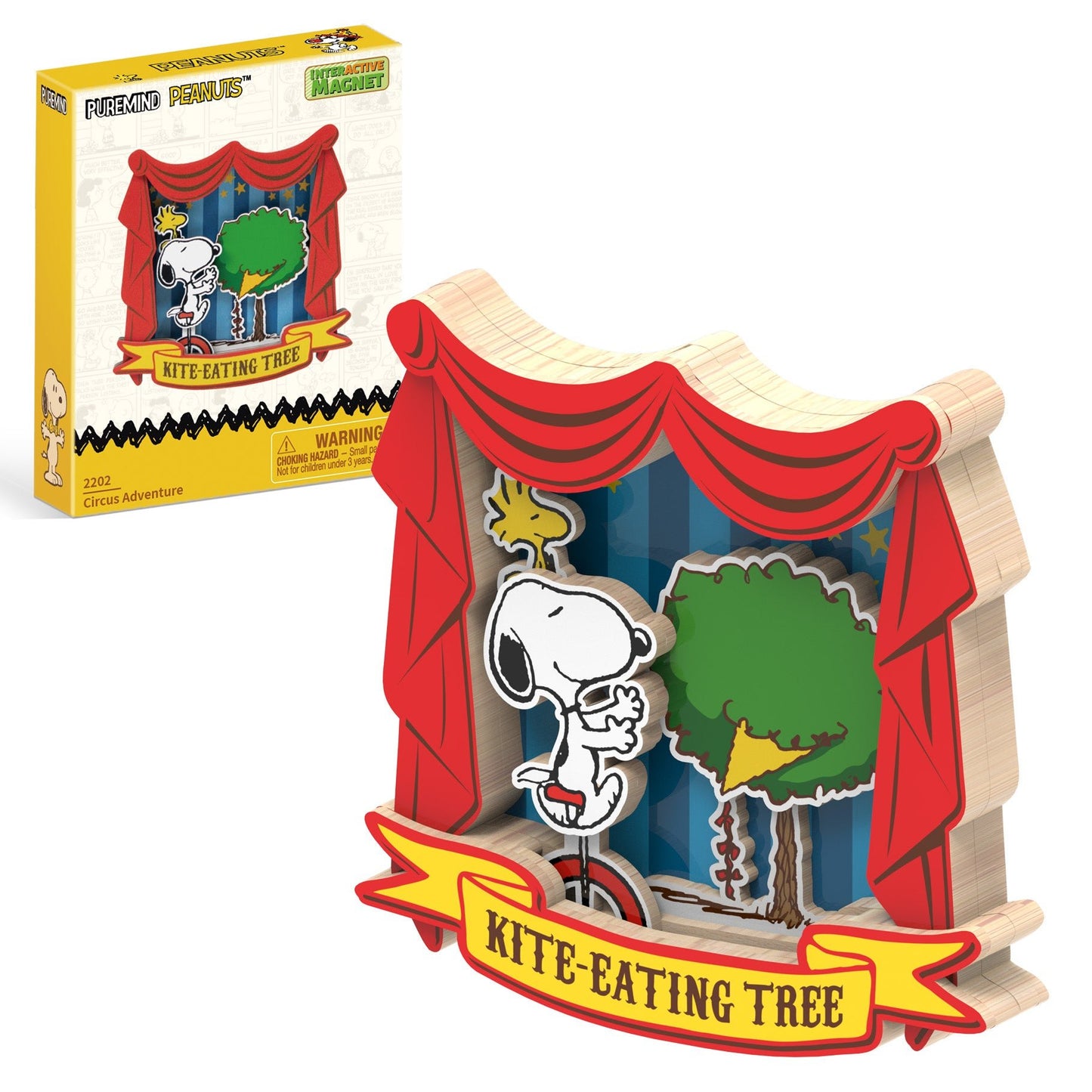 Peanuts™ Snoopy's Circus Adventure Wooden Magnet - Beanie Games