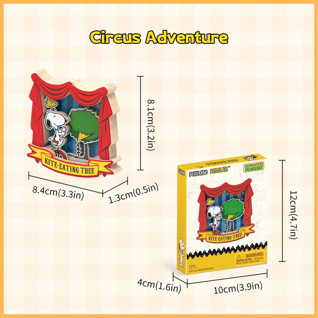 Peanuts™ Snoopy's Circus Adventure Wooden Magnet - Beanie Games