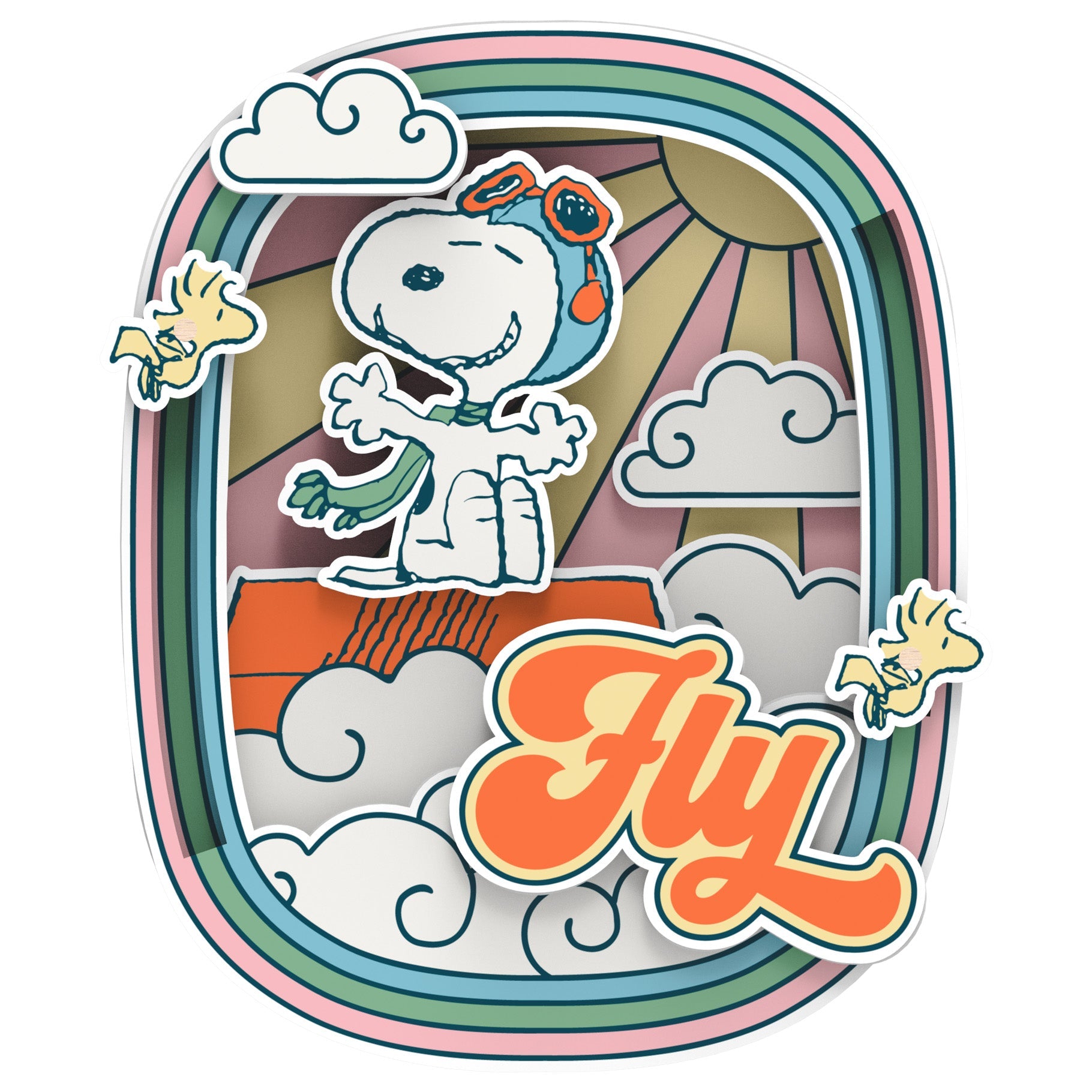 Peanuts™ Snoopy's Pilot Dreams Wooden Magnet - Beanie Games