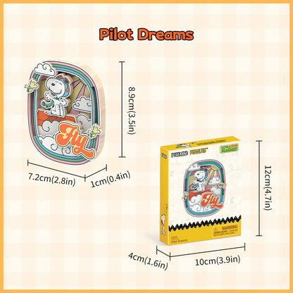 Peanuts™ Snoopy's Pilot Dreams Wooden Magnet - Beanie Games