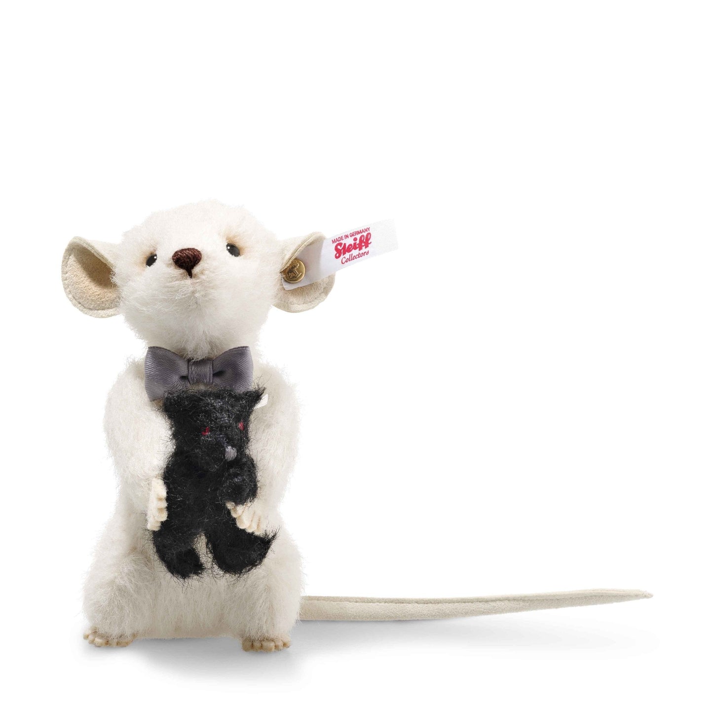 Peky Mouse with Teddy Bear (12cm White) - Beanie Games