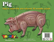 Pig 3D Wooden Puzzle - Beanie Games