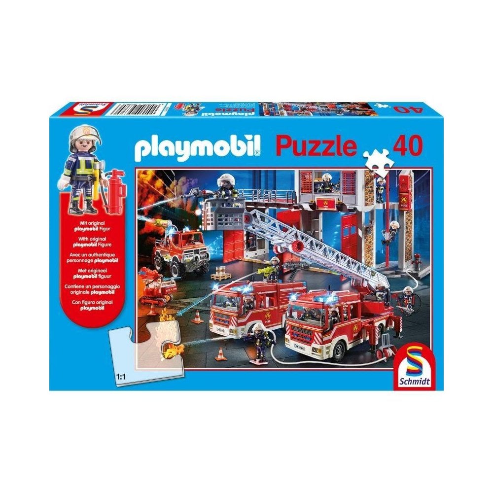Playmobil: The Fire Department Puzzle & Play (40 pieces) - Beanie Games