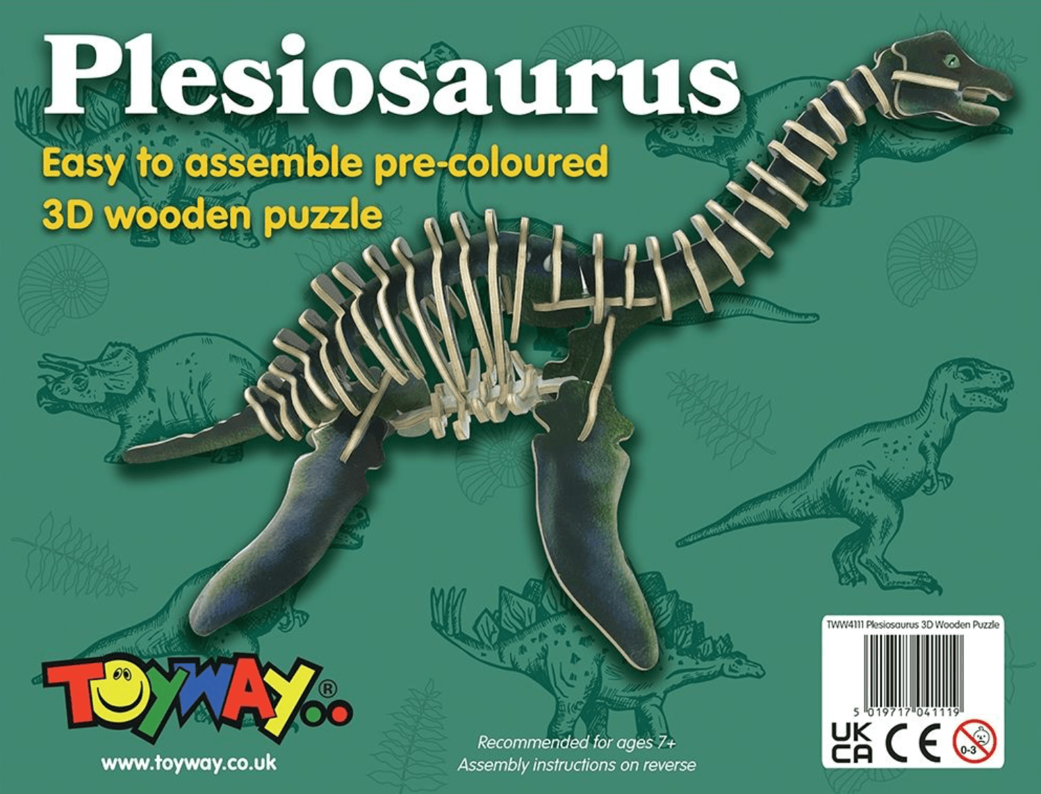 Plesiosaurus 3D Wooden Puzzle - Beanie Games