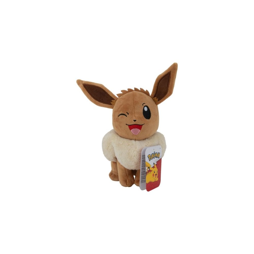 Pokemon 20cm Plush - Eevee Winking - Beanie Games