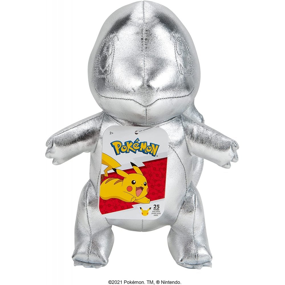 Pokemon - 25th Celebration - 8 Inch Silver Charmander Plush - Beanie Games