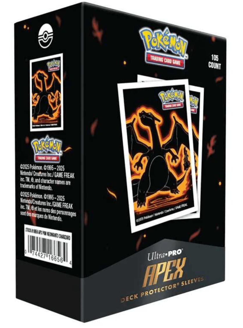 Pokemon Neon Kanto Apex Deck Protector Sleeves - Charizard (105ct) - Beanie Games