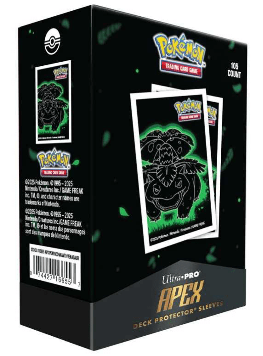Pokemon Neon Kanto Apex Deck Protector Sleeves - Venusaur (105ct) - Beanie Games