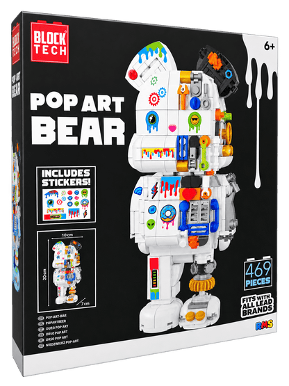 Pop Art Brick Bear - Beanie Games