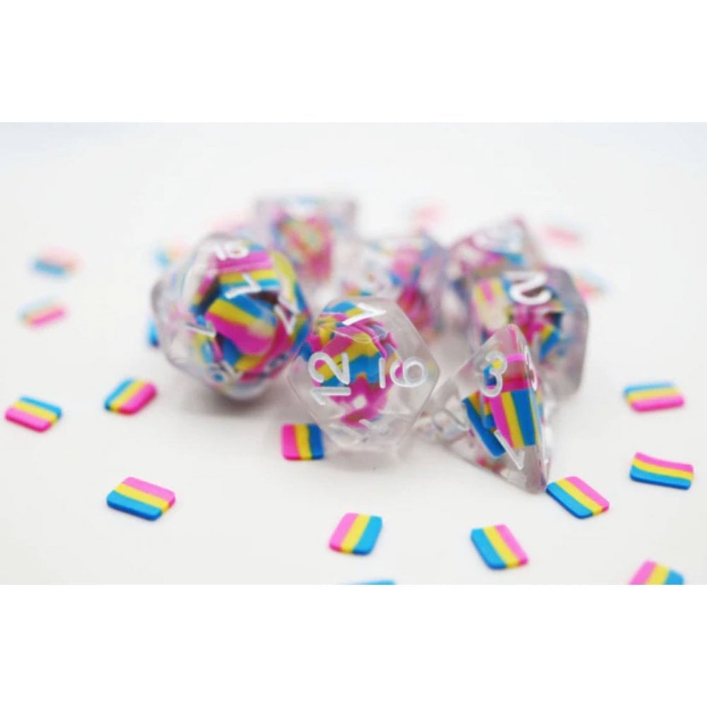 Pride Resin Flag RPG Dice - Beanie Games