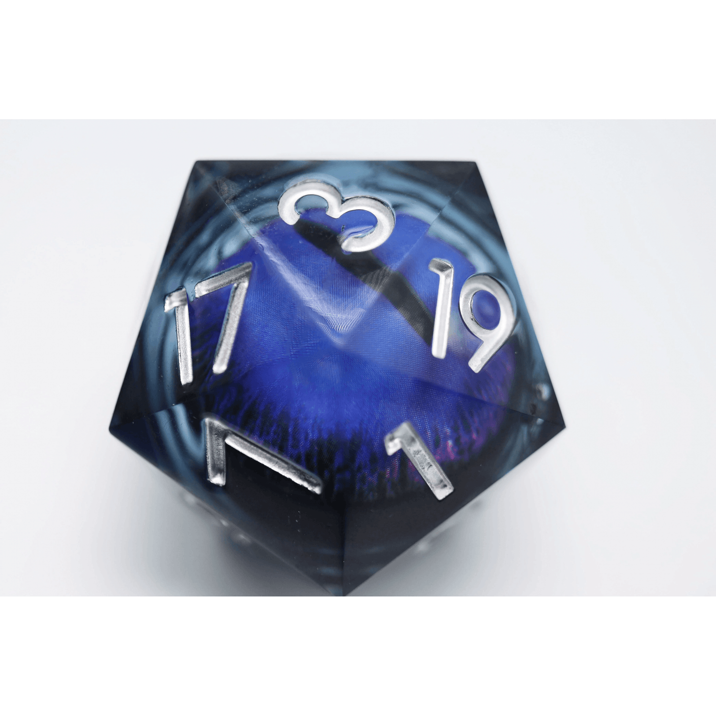 Purple Cyclops D20 - 35mm Extra Large Moving Eye - Beanie Games