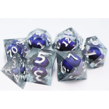 Purple Cyclops Sharp Edge Moving Eye RPG Dice Set - Beanie Games