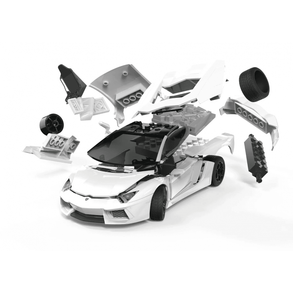 Quickbuild Lamborghini Aventador White - Beanie Games