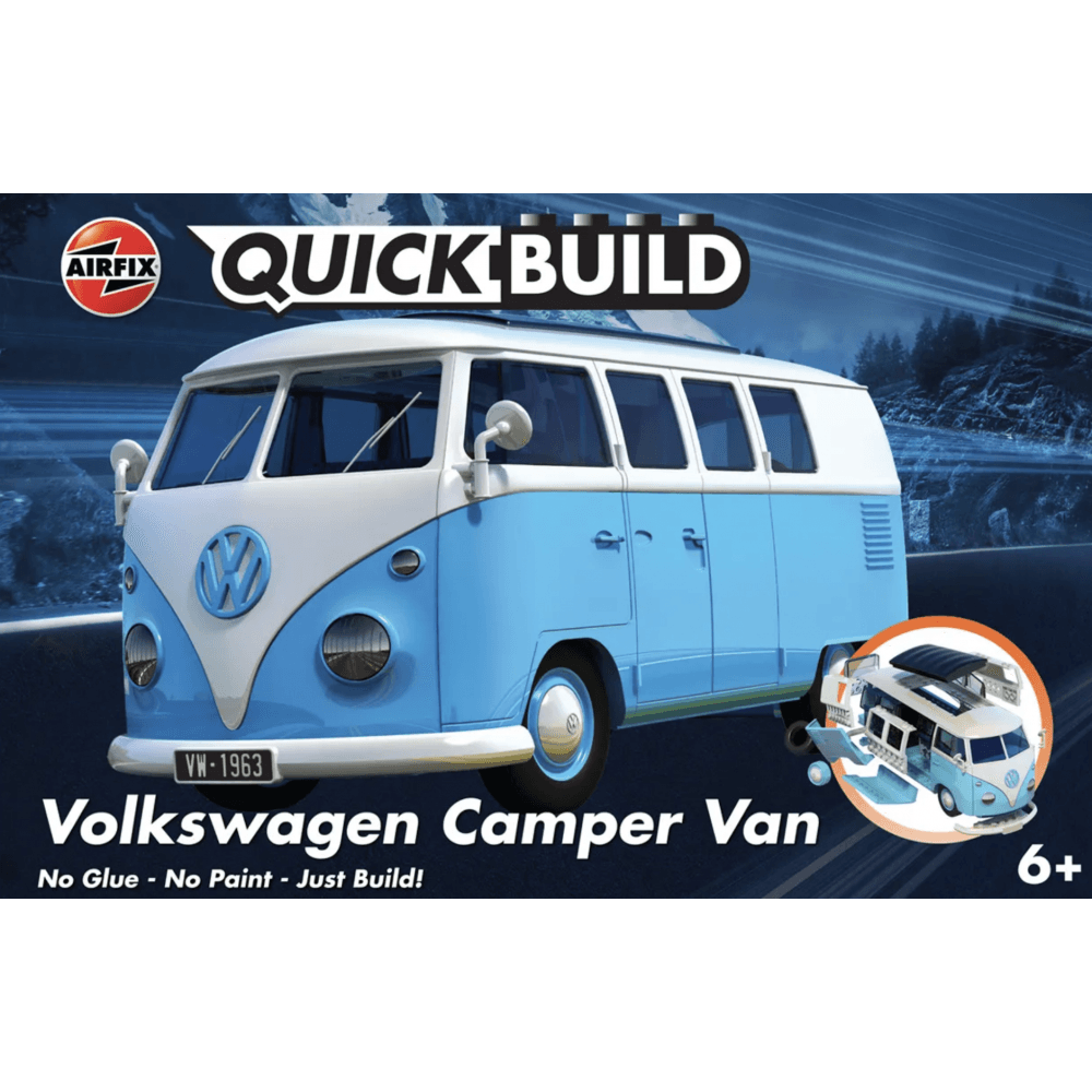 Quickbuild Vw Camper Van Blue - Beanie Games
