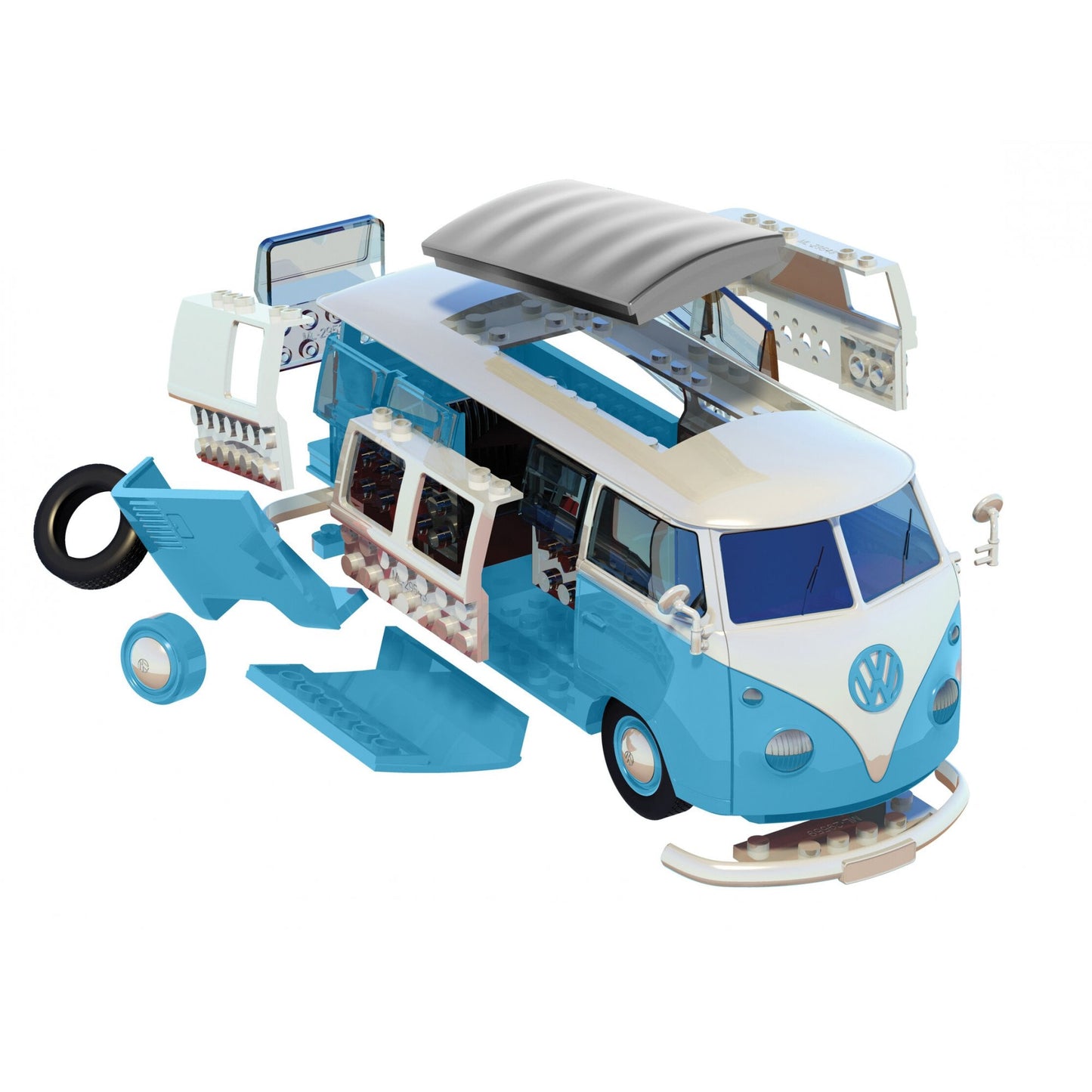 Quickbuild Vw Camper Van Blue - Beanie Games