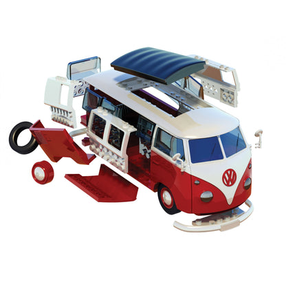 Quickbuild Vw Camper Van Red - Beanie Games