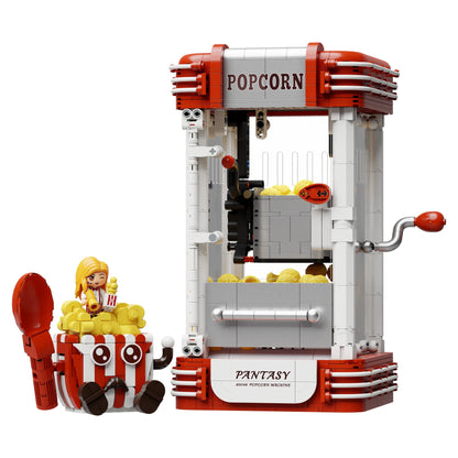 Retro Popcorn Maker Machine - 1201 pcs - Beanie Games