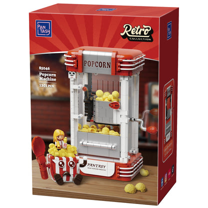 Retro Popcorn Maker Machine - 1201 pcs - Beanie Games