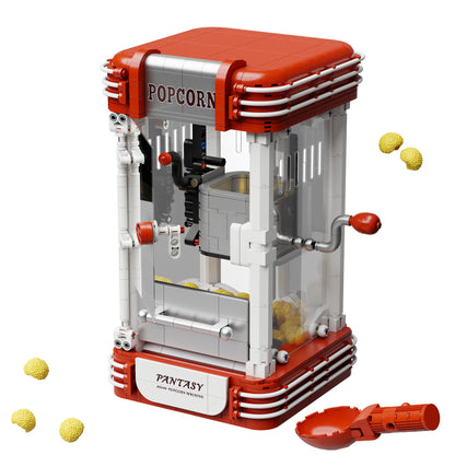 Retro Popcorn Maker Machine - 1201 pcs - Beanie Games