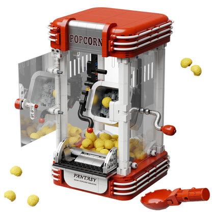 Retro Popcorn Maker Machine - 1201 pcs - Beanie Games