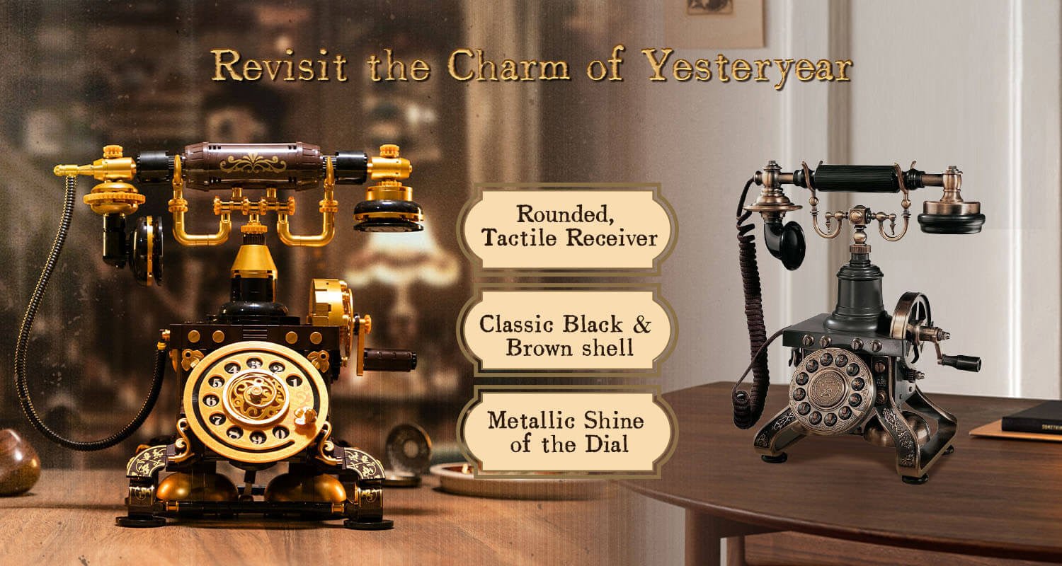 Retro Rotary Telephone - 766 pcs - Beanie Games