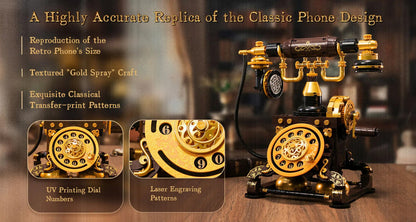 Retro Rotary Telephone - 766 pcs - Beanie Games